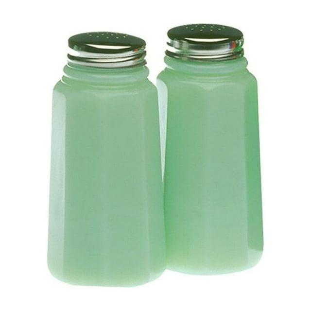 Mosser Glass Panel Salt and Pepper Shakers | Jade