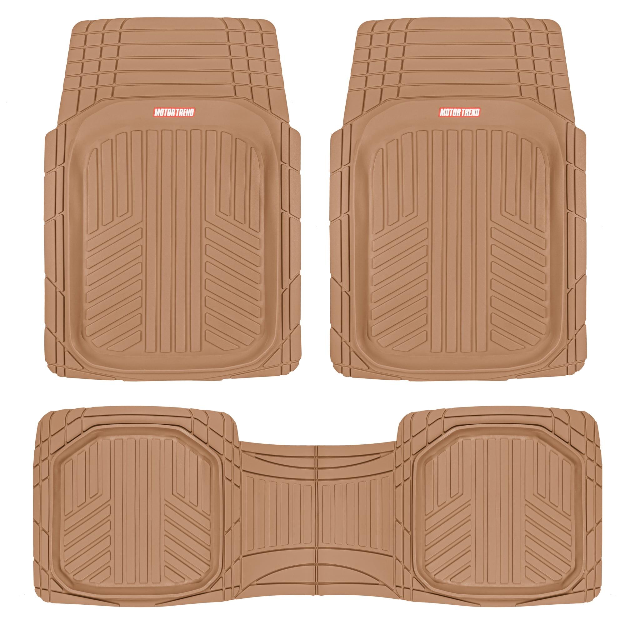 Motor Trend Deep Dish Rubber Floor Mats for Car SUV TRUCK Van, All-Climate All Weather Performance Plus Heavy Duty Liners Odorless
