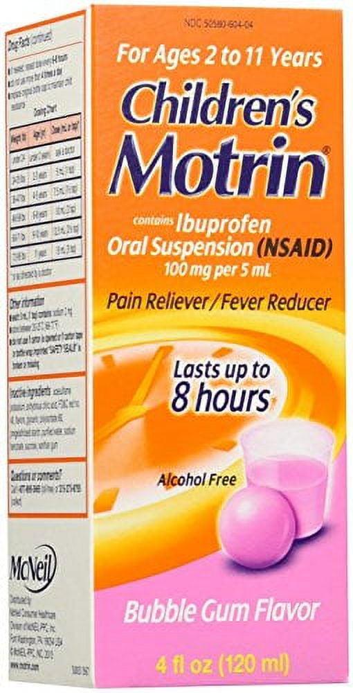 Children's Motrin Pain Reliever/Fever Reducer Liquid - Ibuprofen (NSAID) - Bubble Gum - 4 fl oz