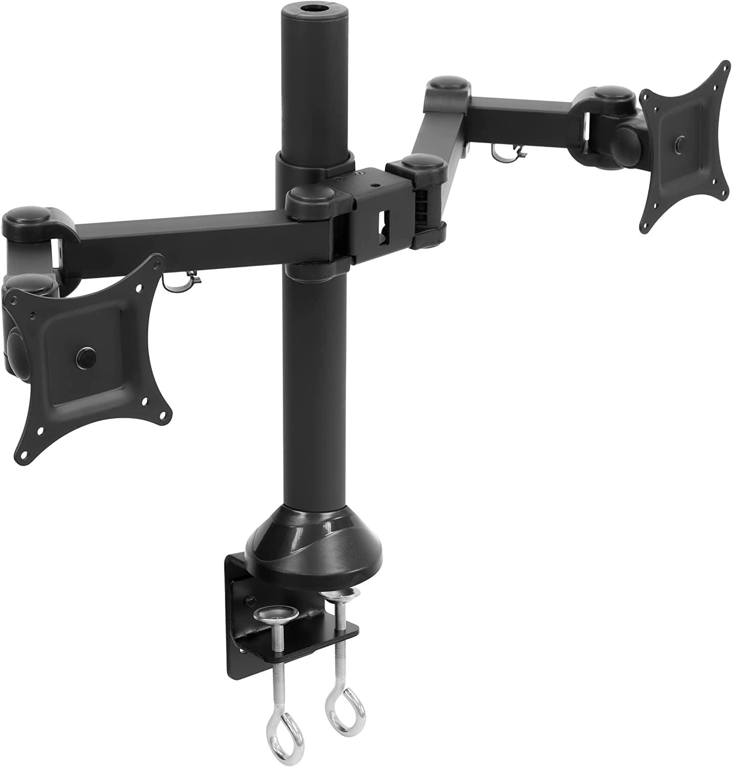 Dual Monitor Aluminum Alloy Desk Mount with C-Clamp Base