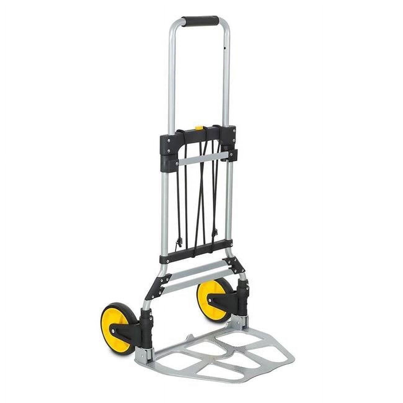 Heavy-Duty Folding Hand Truck with Telescoping Handle and Strap