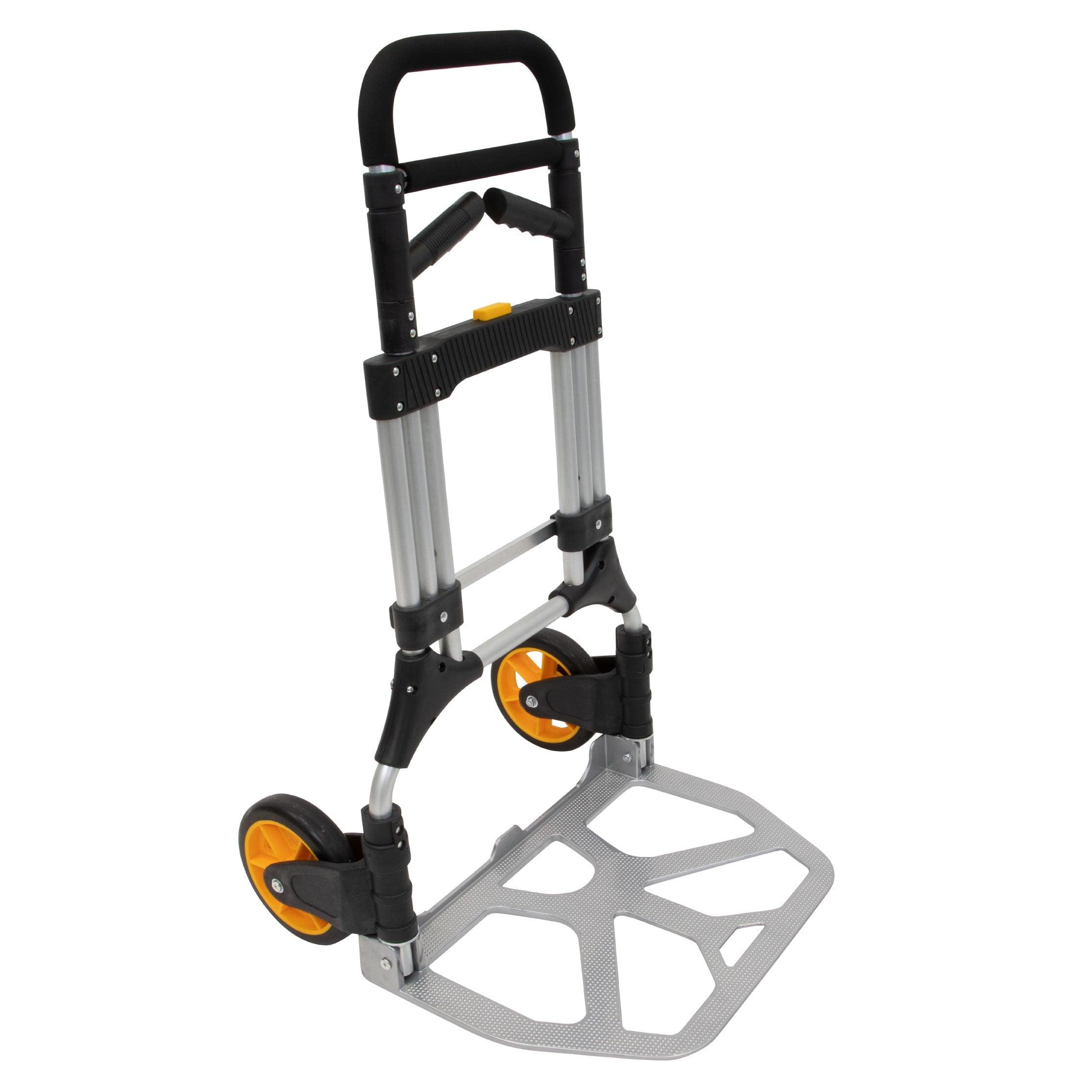 Heavy-Duty Folding Aluminum Hand Truck Dolly with Rubber Wheels