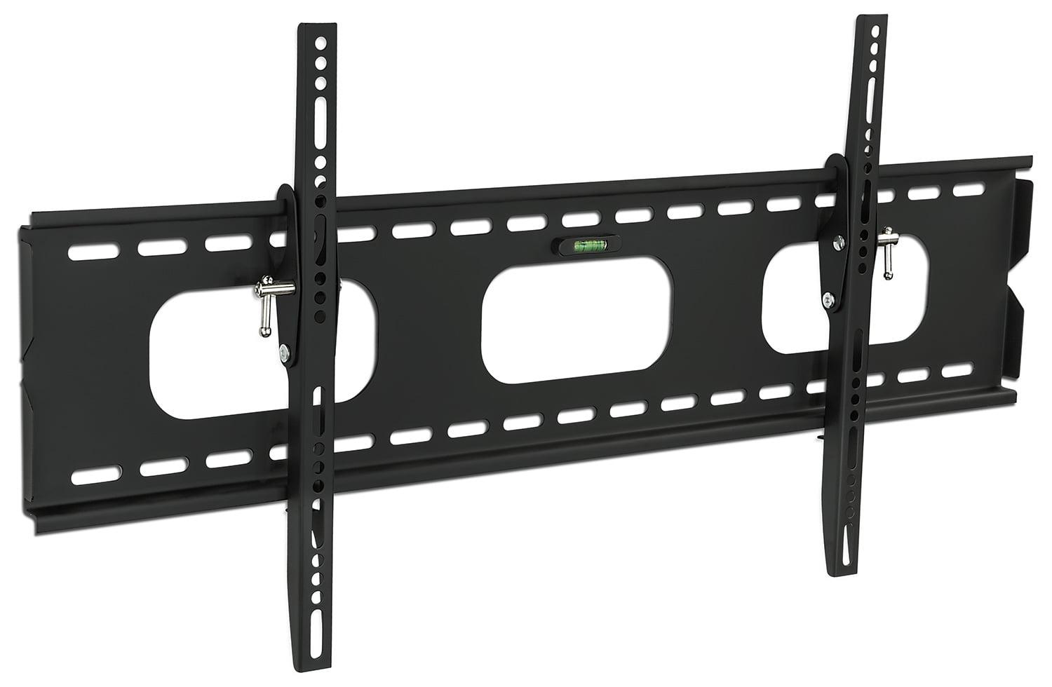 Black Steel Low-Profile Tilting TV Wall Mount for 42-90 inch Screens