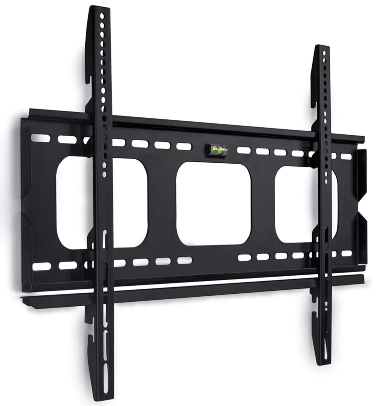 Mount-It! Low-Profile TV Wall Mount 1" Slim Fixed Bracket for 32, 40, 42, 48, 49, 50, 51, 52, 55, 60 inch TVs VESA Compatible up to 600 x 400 Black