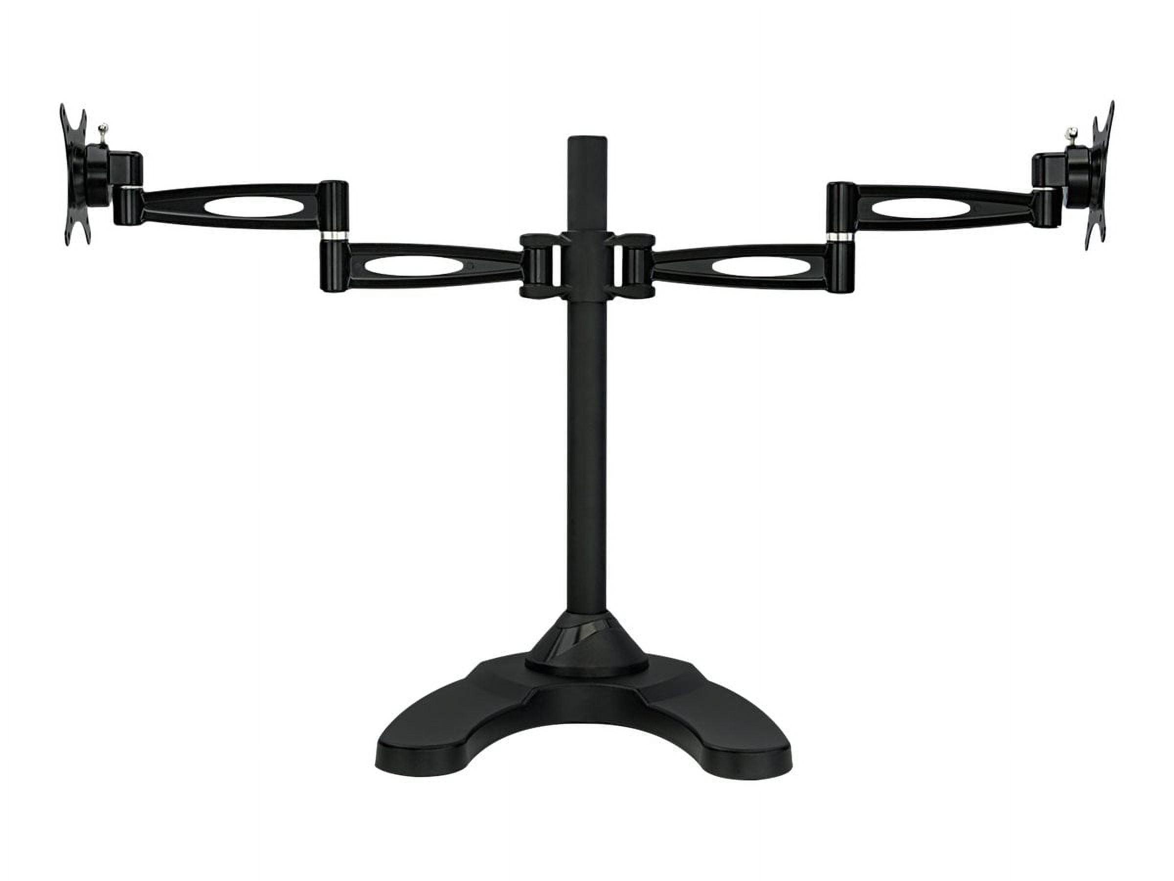 Dual Arm Freestanding Monitor Stand Height Adjustable 2 Screen Desk Mount
