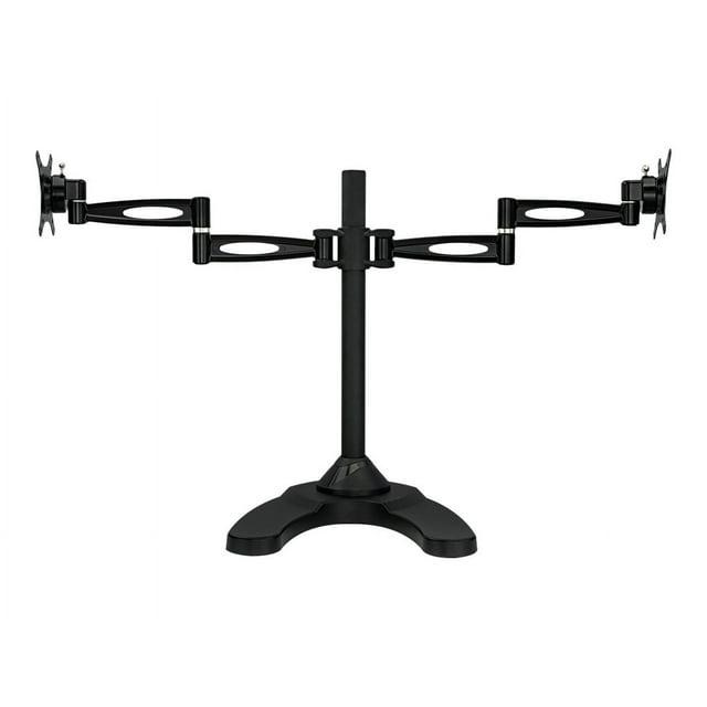 Dual Arm Freestanding Monitor Stand Height Adjustable 2 Screen Desk Mount