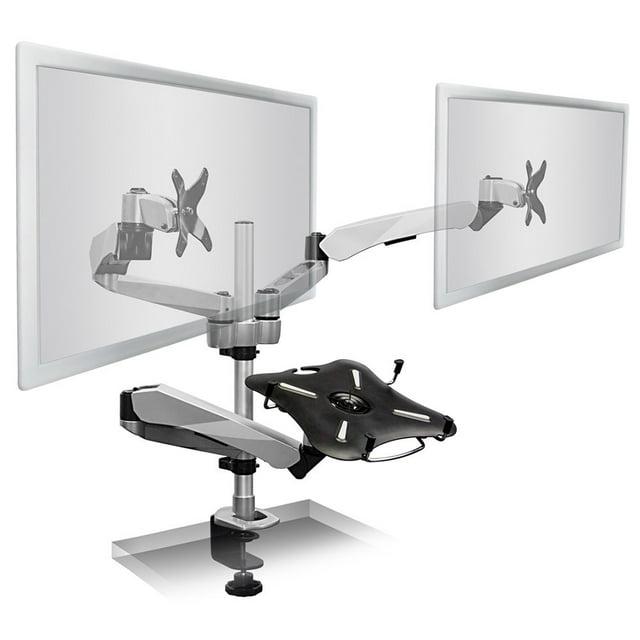 Mount-it Mount-It Full Motion Monitor & Laptop Desk Stand Fits Up To 27 Inch Monitors & 17 Inch Notebooks