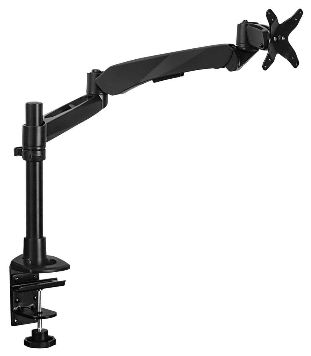 Black Adjustable Spring Arm Single Monitor Desk Mount