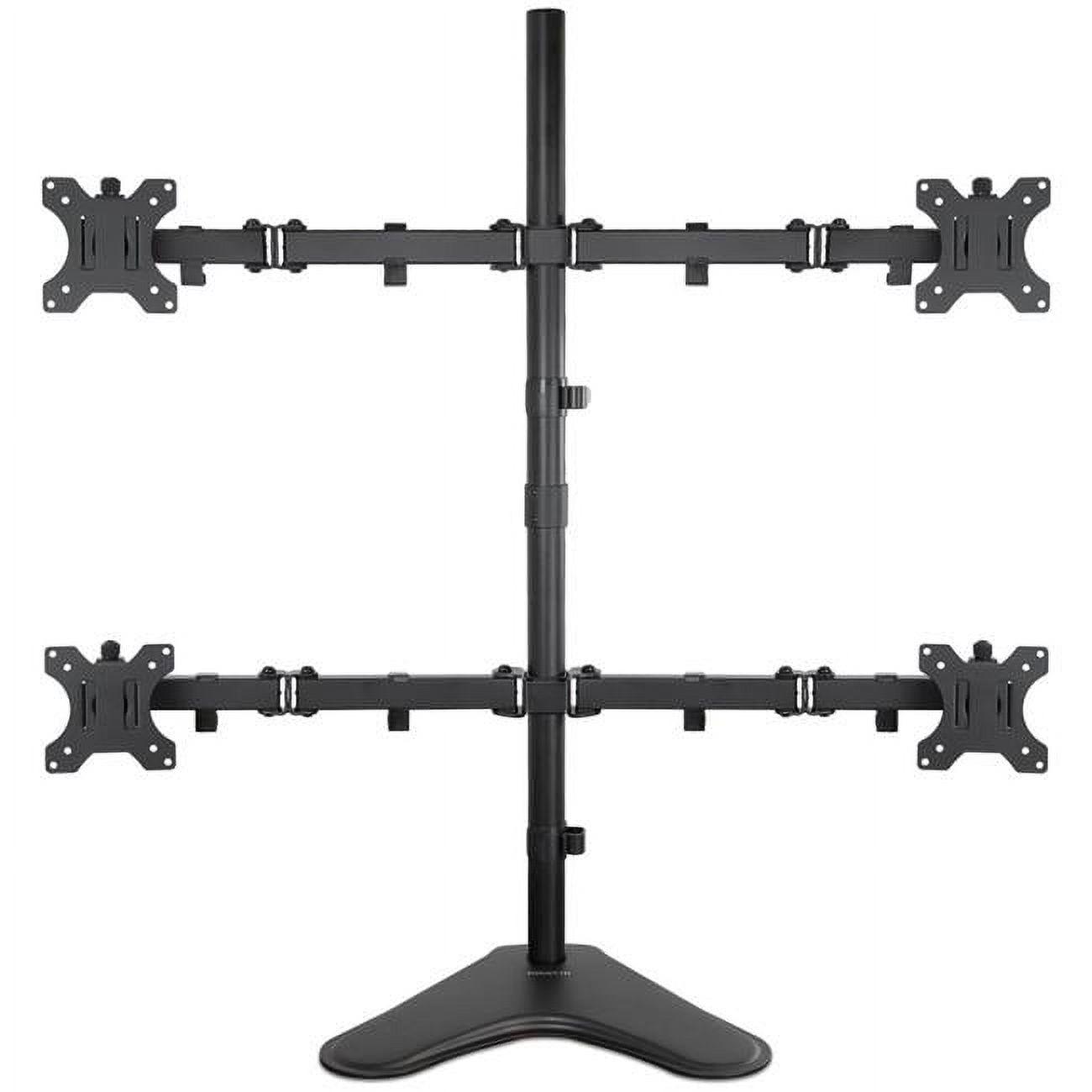Mount-it Mount-It Quad Monitor Stand | Height Adjustable Standing 4 Screen Mount Fits Monitors Up to 32 in.