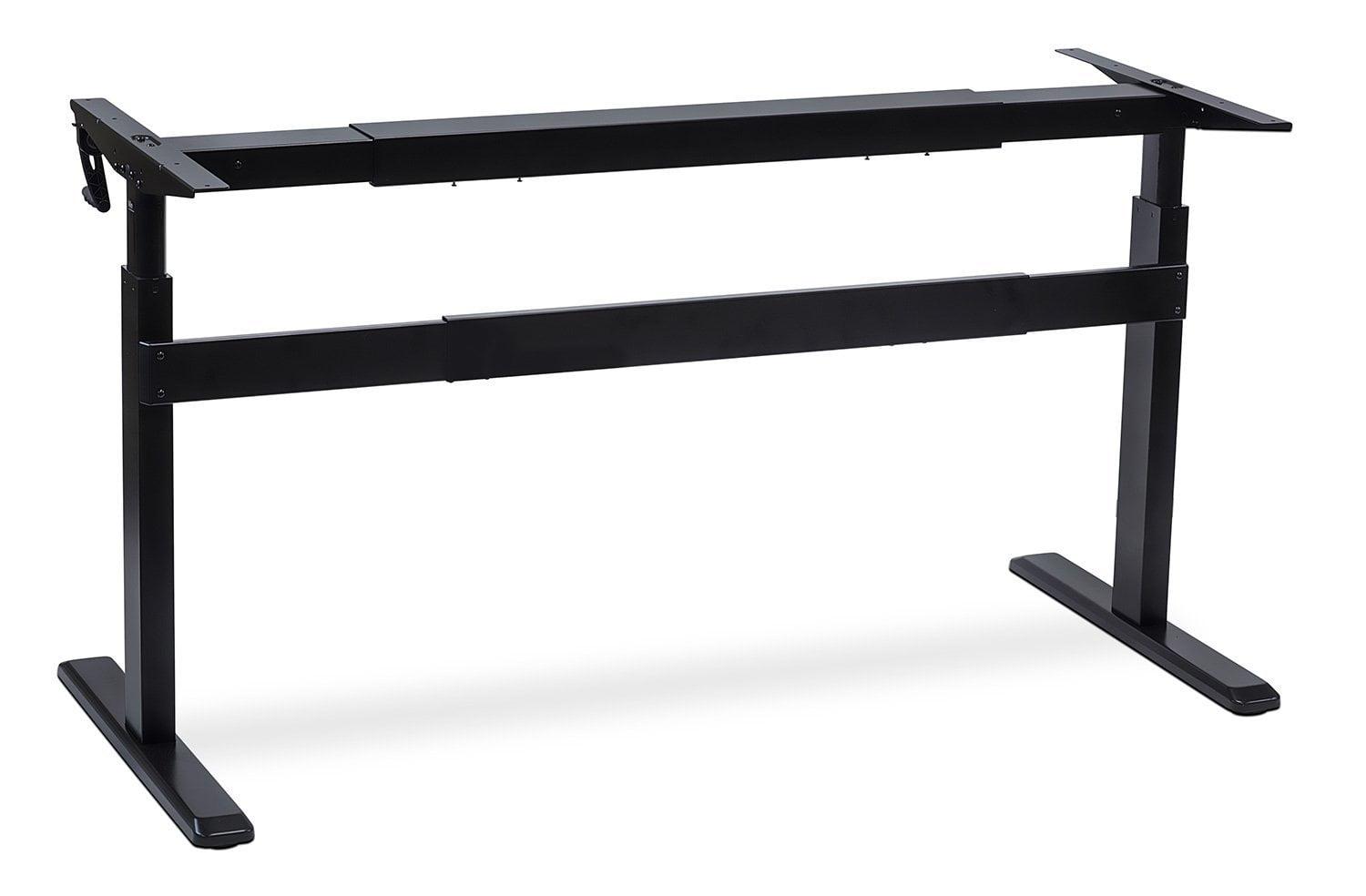 ErgoFlex 44'' Black Steel Manual Height Adjustable Desk Frame