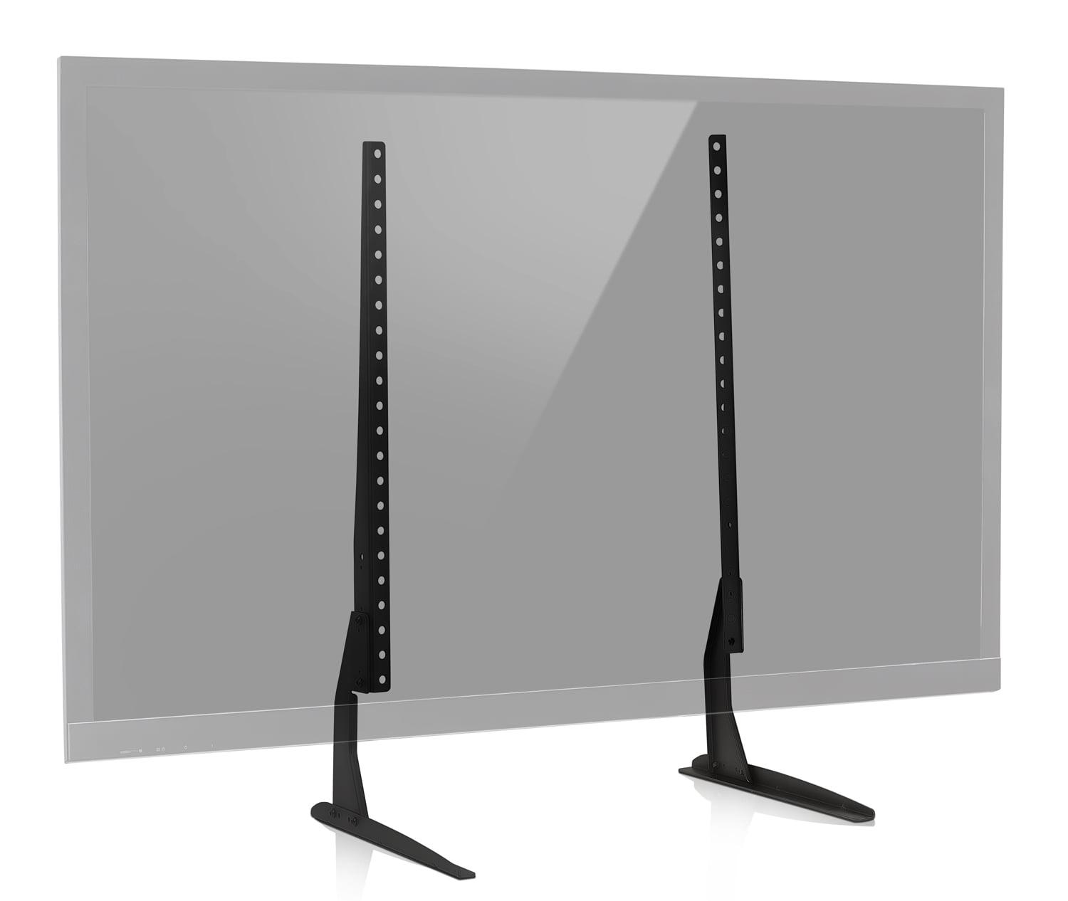 Adjustable Black Steel Universal Tabletop TV Stand for 32"-60" TVs