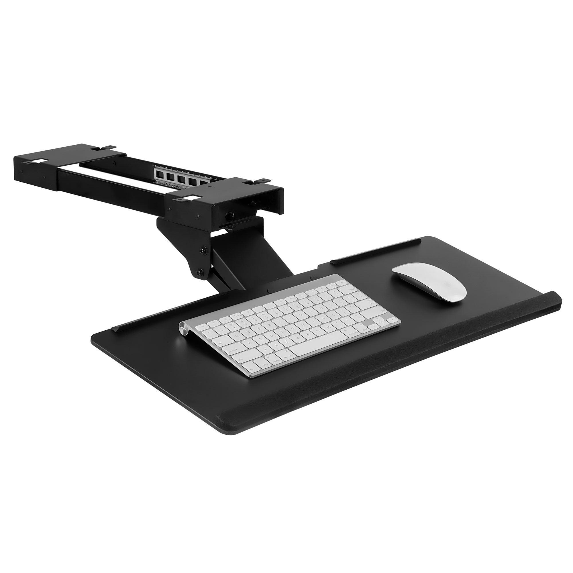 Mount-It! Under Desk Computer Keyboard and Mouse Tray, Ergonomic Keyboard Drawer with Gel Wrist Pad, Black