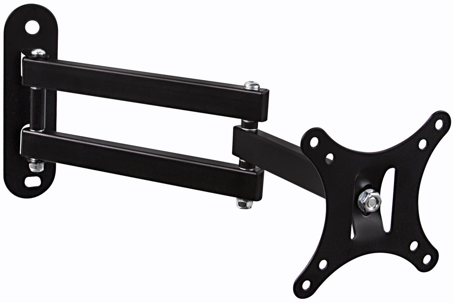 Mount-It! Small TV Monitor Wall Mount Arm Fits 19 - 27 Inch Display Screens, 75 & 100 VESA & RV Compatible, Tilts and Swivels Holds up to 40 Pounds