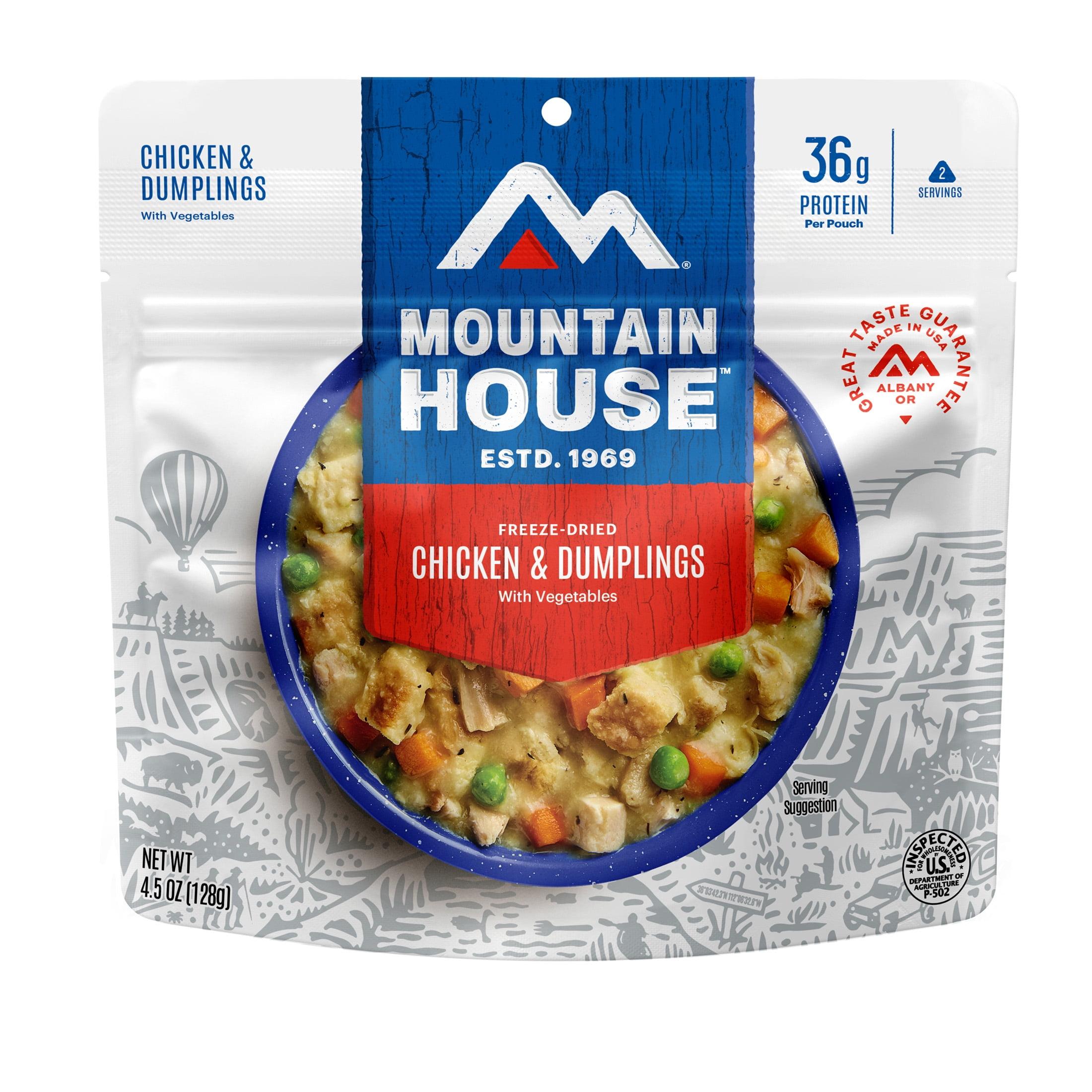 Mountain House Chicken & Dumplings, Freeze-Dried Camping & Backpacking Food, 2-Serving