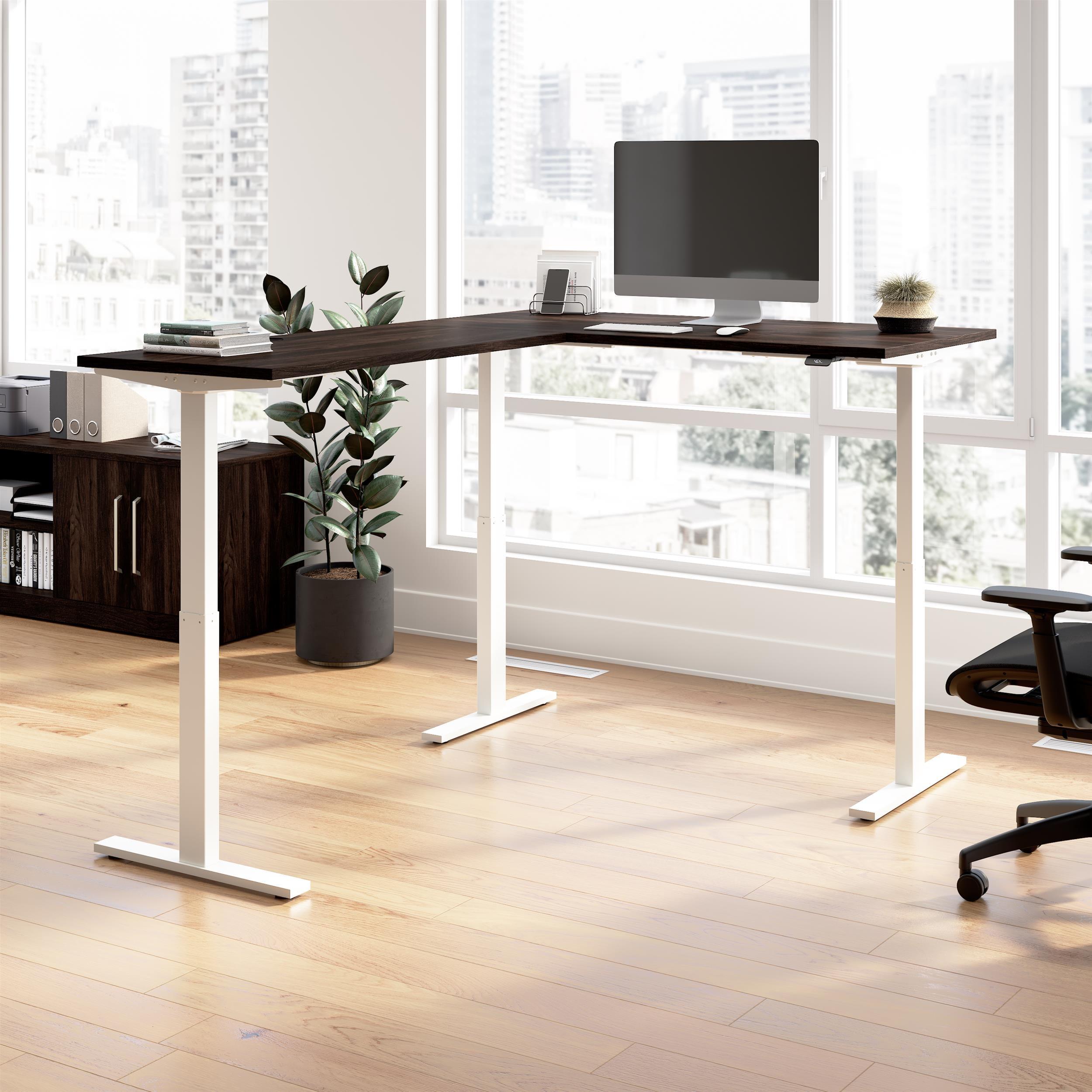 Bush Business Furniture Move 60 Series Height Adjustable L Shaped Standing Desk