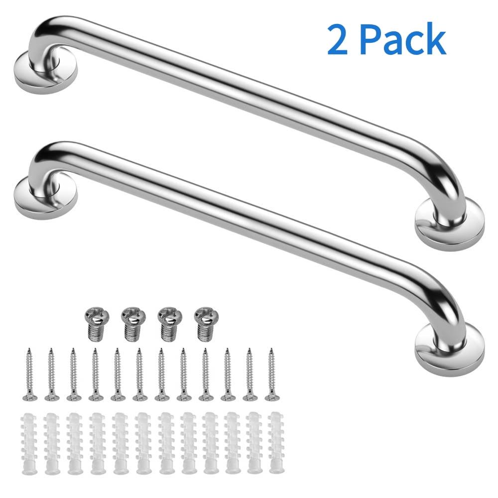 16 Inch Stainless Steel Bathroom Safety Handrail 2 Pack