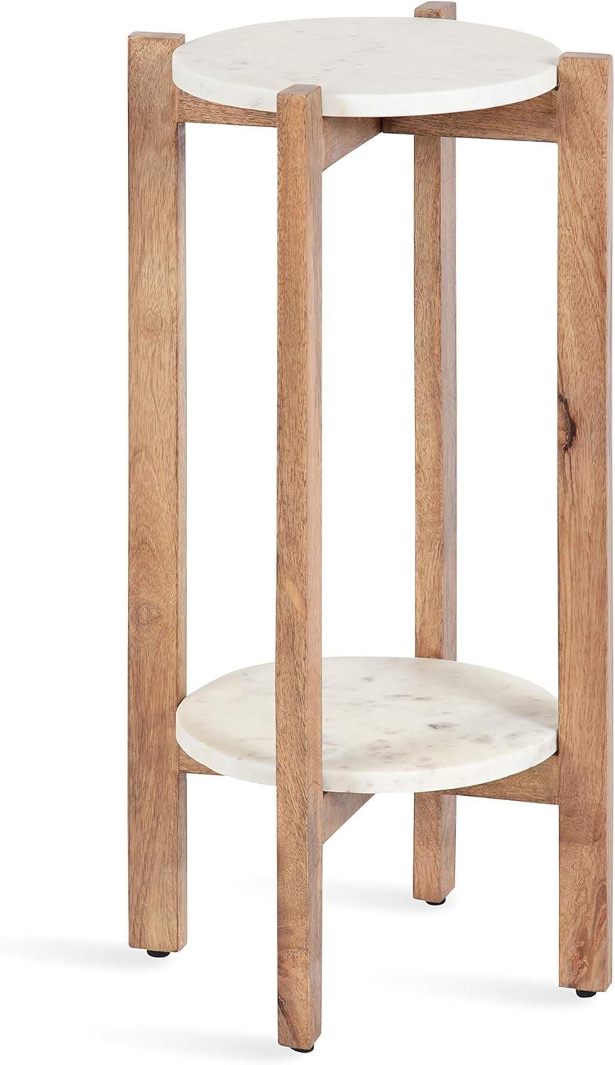 Kate and Laurel Moxley Square Wood Tea Table, 12x12x24, Natural