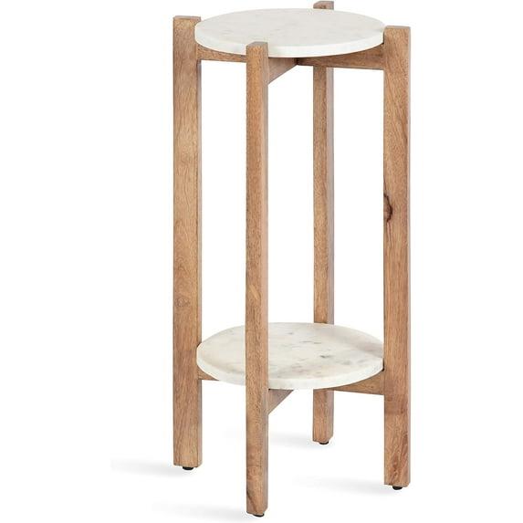 Kate and Laurel Moxley Square Wood Tea Table, 12x12x24, Natural