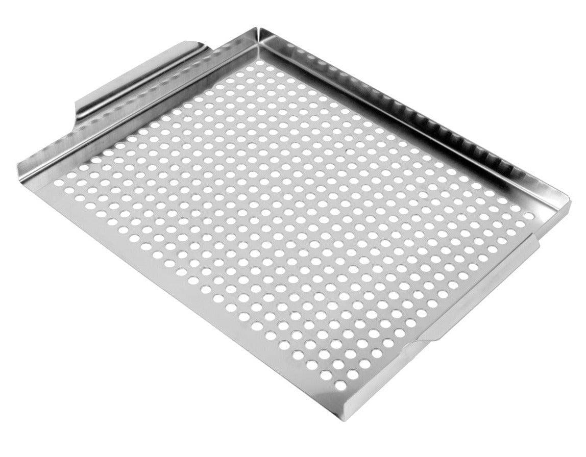 Stainless Steel Perforated Grill Topper with Handles