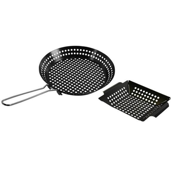 Mr. Bar-B-Q Premium Heavy Duty Non-Stick Mini Grill Topper | Rust Resistant Grill Pan with Handles | Easy to Use Grilling Accessories | Great for Seafood & Vegitables, Small