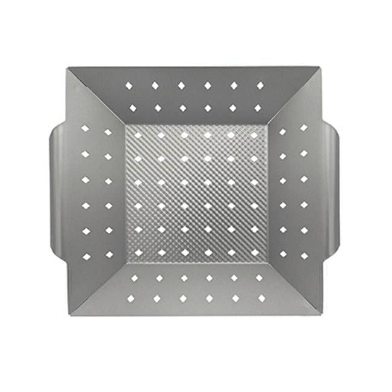 Mr. Bar-B-Q Products 257120 Grill Zone Non-Stick Embossed Wok Topper, Brushed Silver