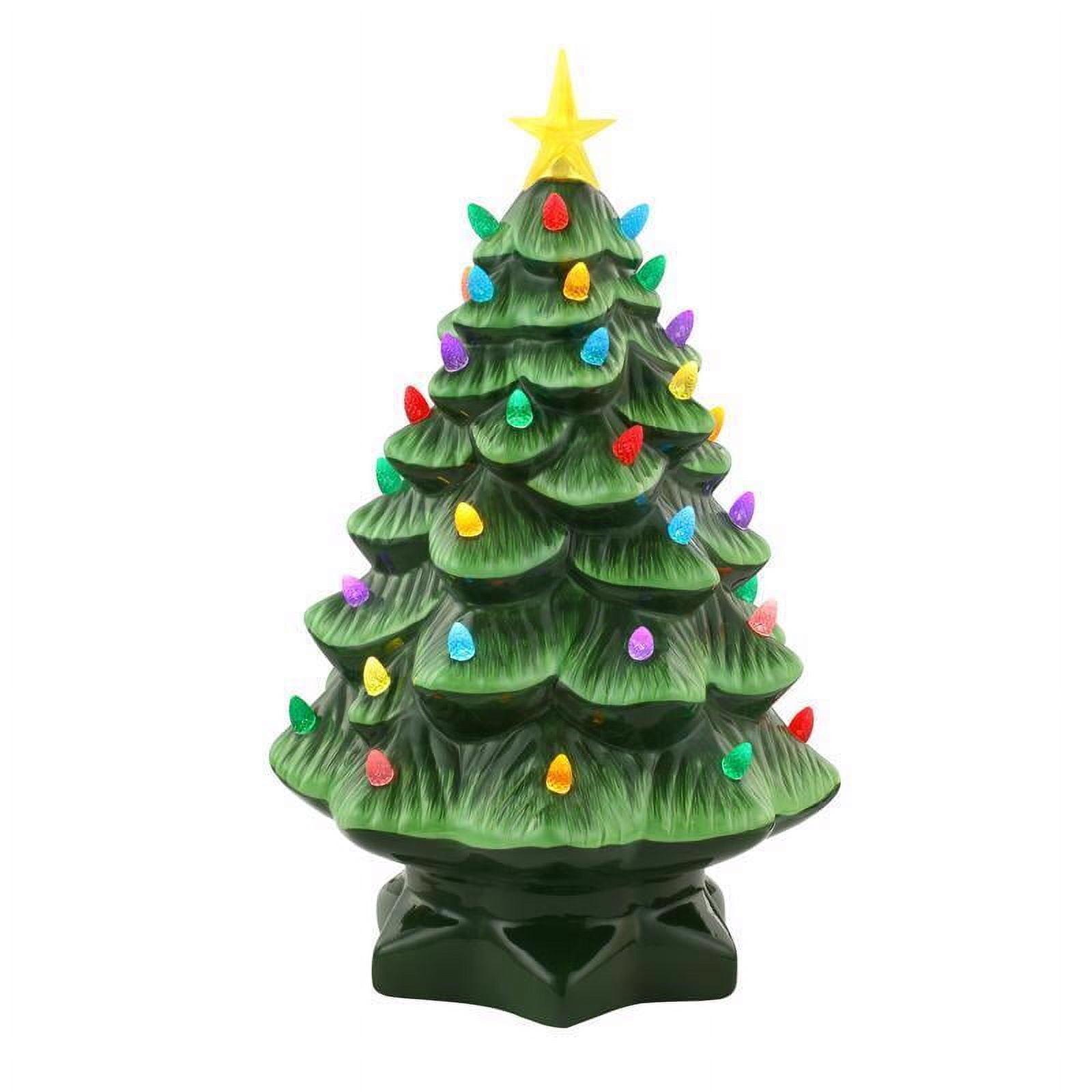 Mr. Christmas Nostalgic Ceramic LED Christmas Tree - 14" - Green
