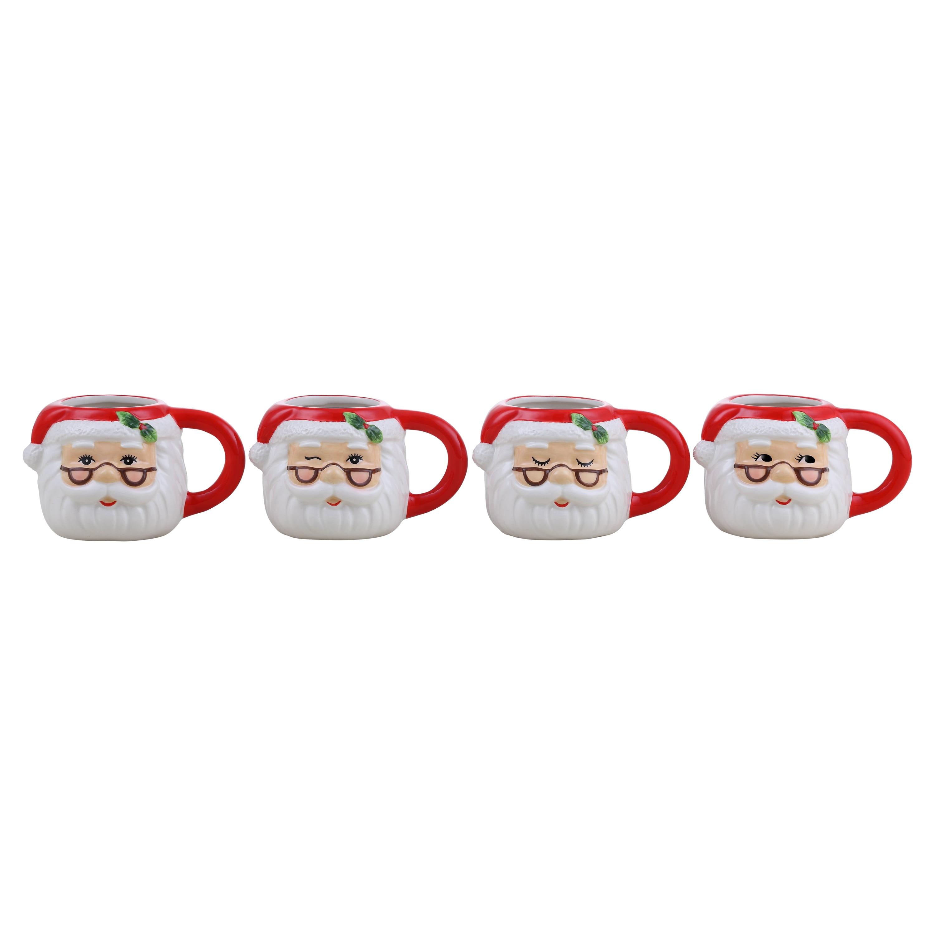 Mr. Christmas Set of 4 Espresso Mugs - Santa