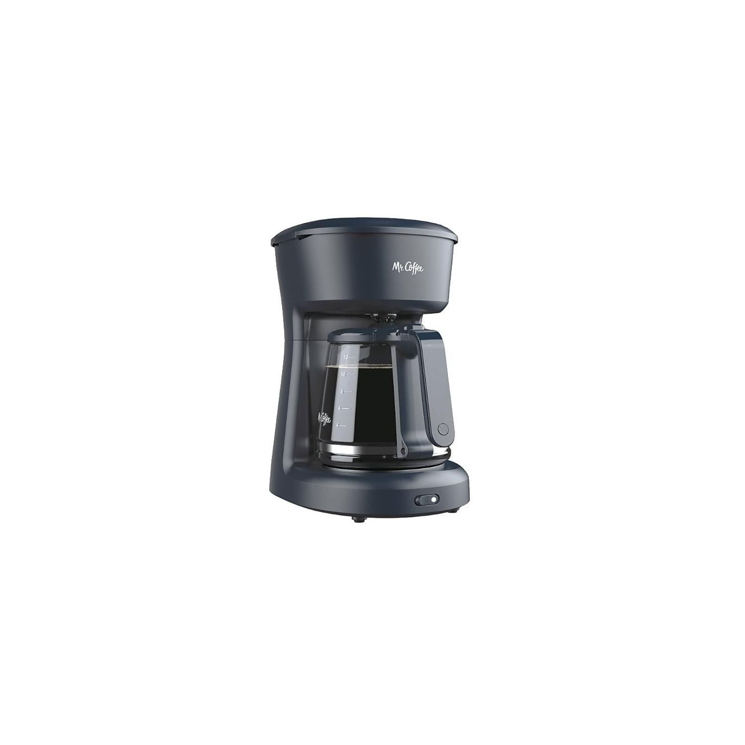 Sleek 12-Cup Black Coffee Maker with Water Filtration System