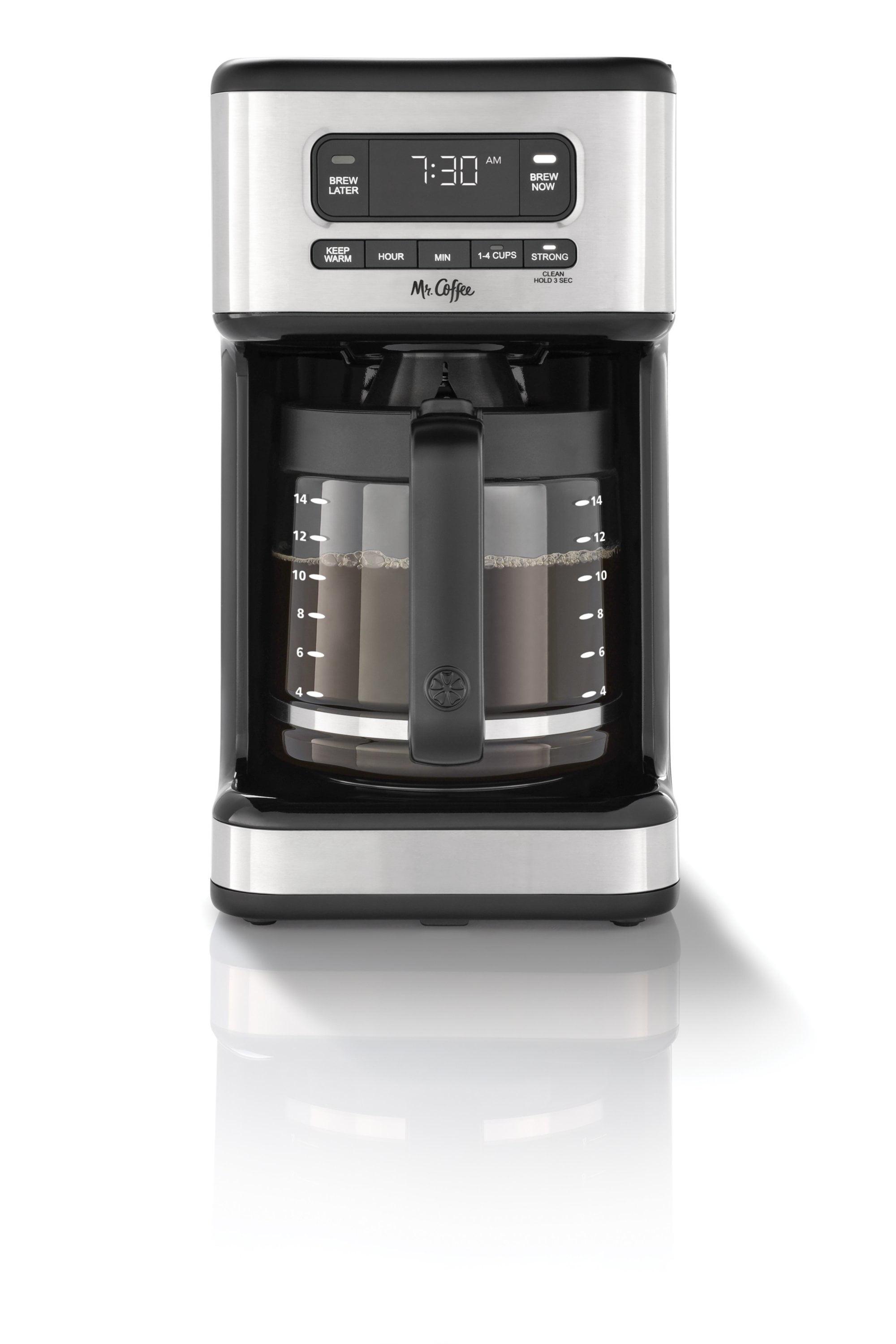 14-Cup Light Stainless Steel Programmable Coffee Maker with Auto Shutoff