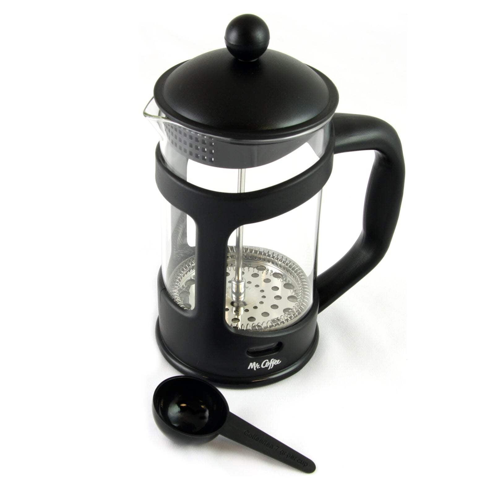 Gibson 3.5-Cup Mr Coffee Brivio French Press Coffee Maker with Plastic Lid