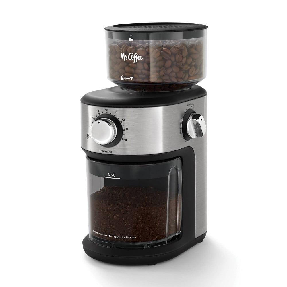 Mr. Coffee Stainless Steel 18-Cup Automatic Burr Grinder