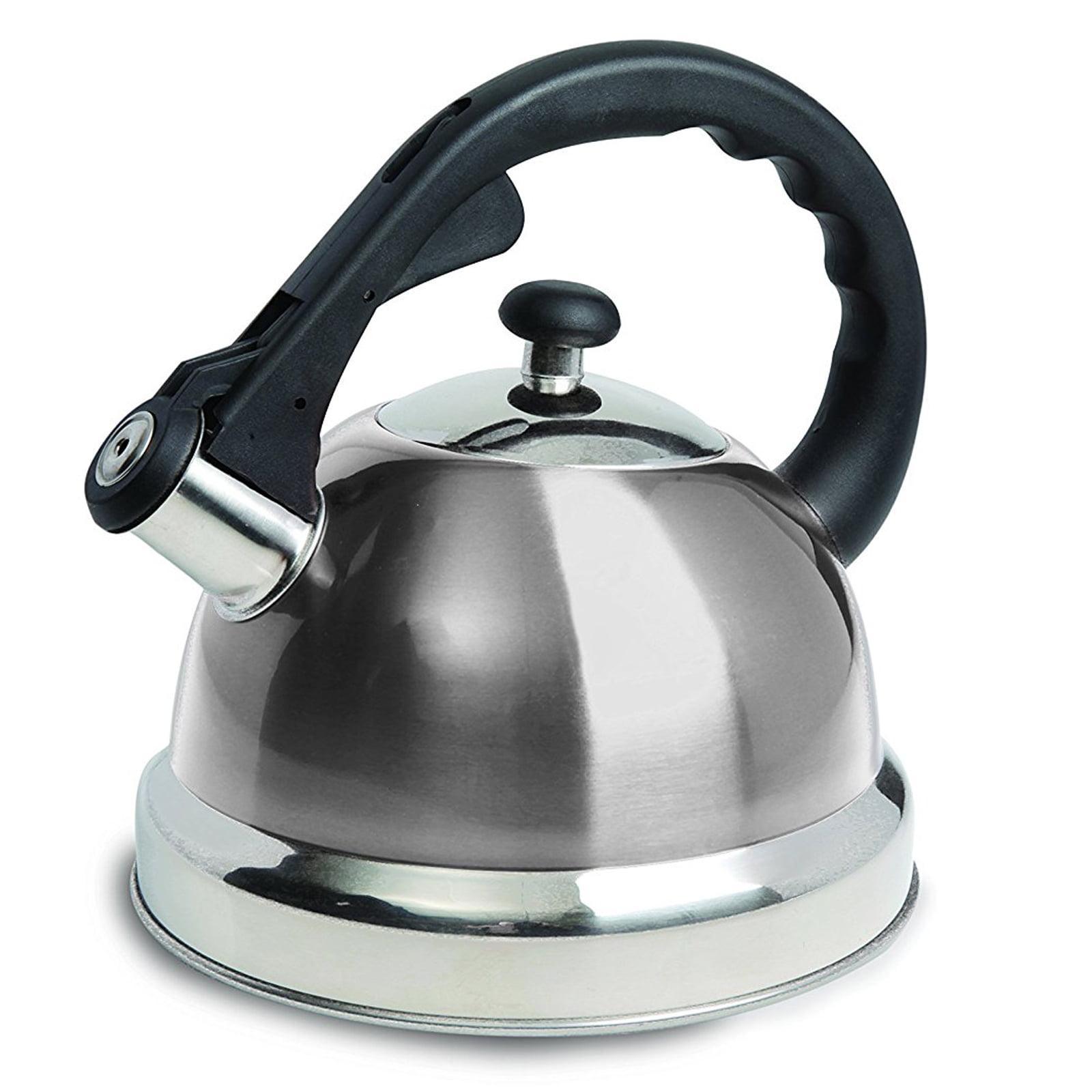 Silver Stainless Steel 2.2 Qt Whistling Tea Kettle