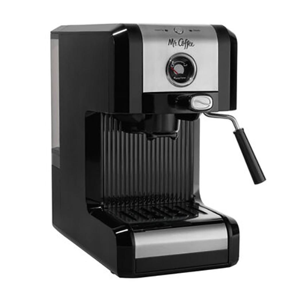 Matte Black 6-Cup Pump Espresso Machine with Steam Wand