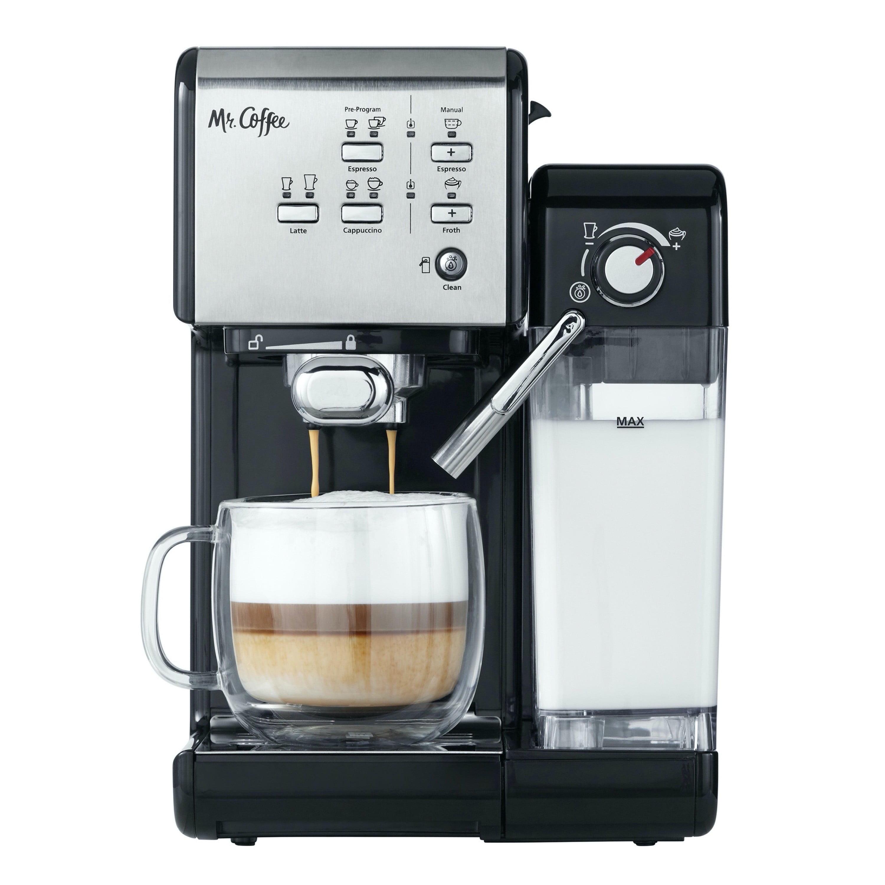 Stainless Steel 19-Bar Espresso and Cappuccino Freestanding Coffee Machine