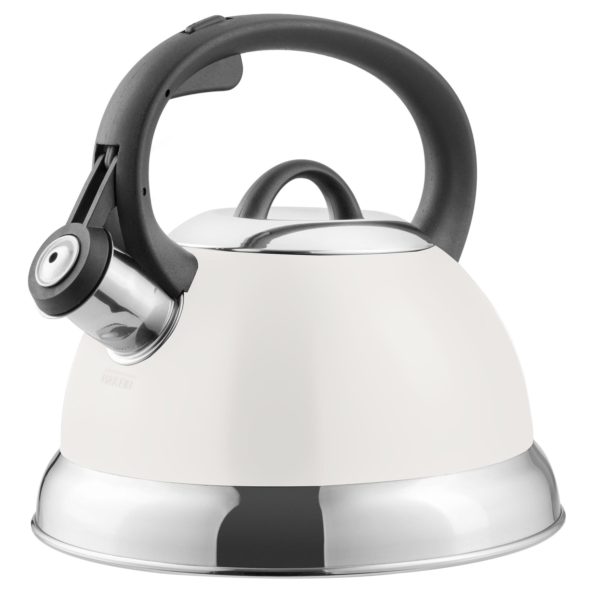 Mr. Flintshire 1.75 Quart Stainless Steel Whistling Tea Kettle in Linen