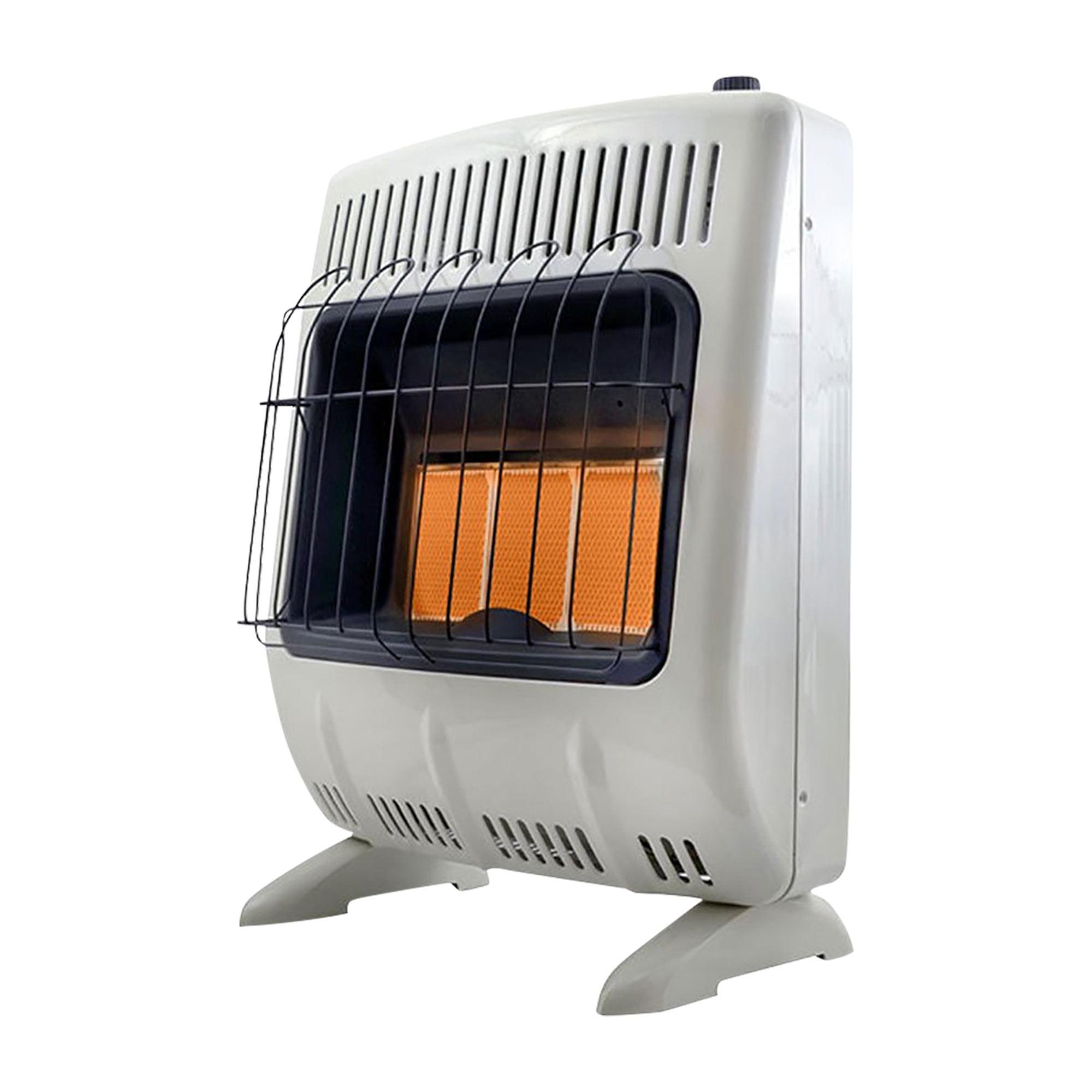 White Radiant Propane Heater with Thermostat and Shut-off