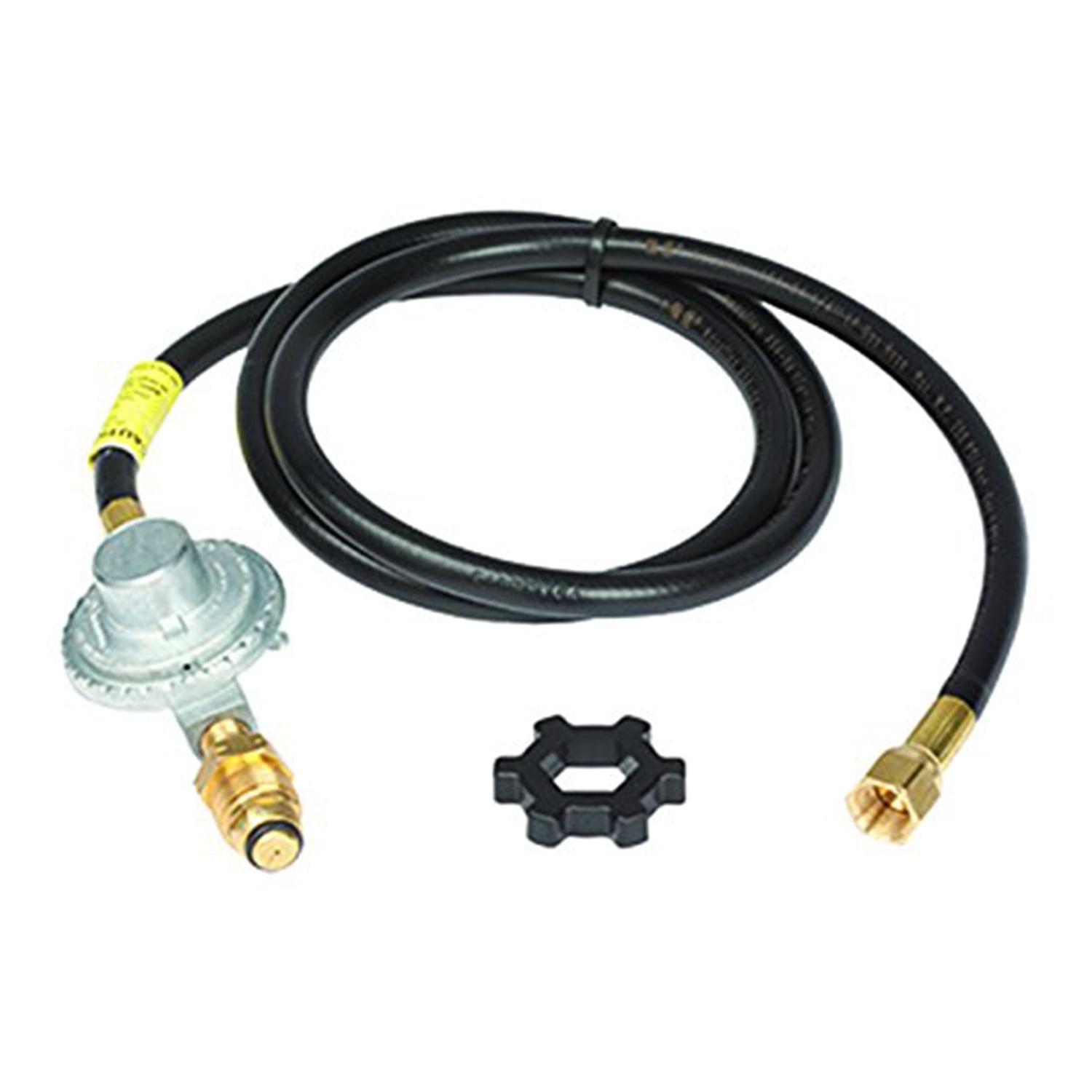 Mr. Heater 12-Feet Black Rubber Propane Hose with Brass Regulator