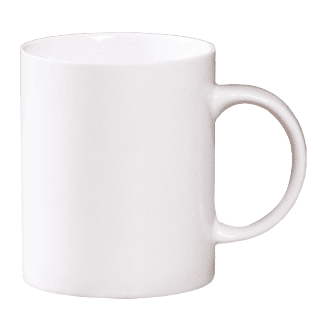 White Ceramic Microwave Safe 325ml Mug