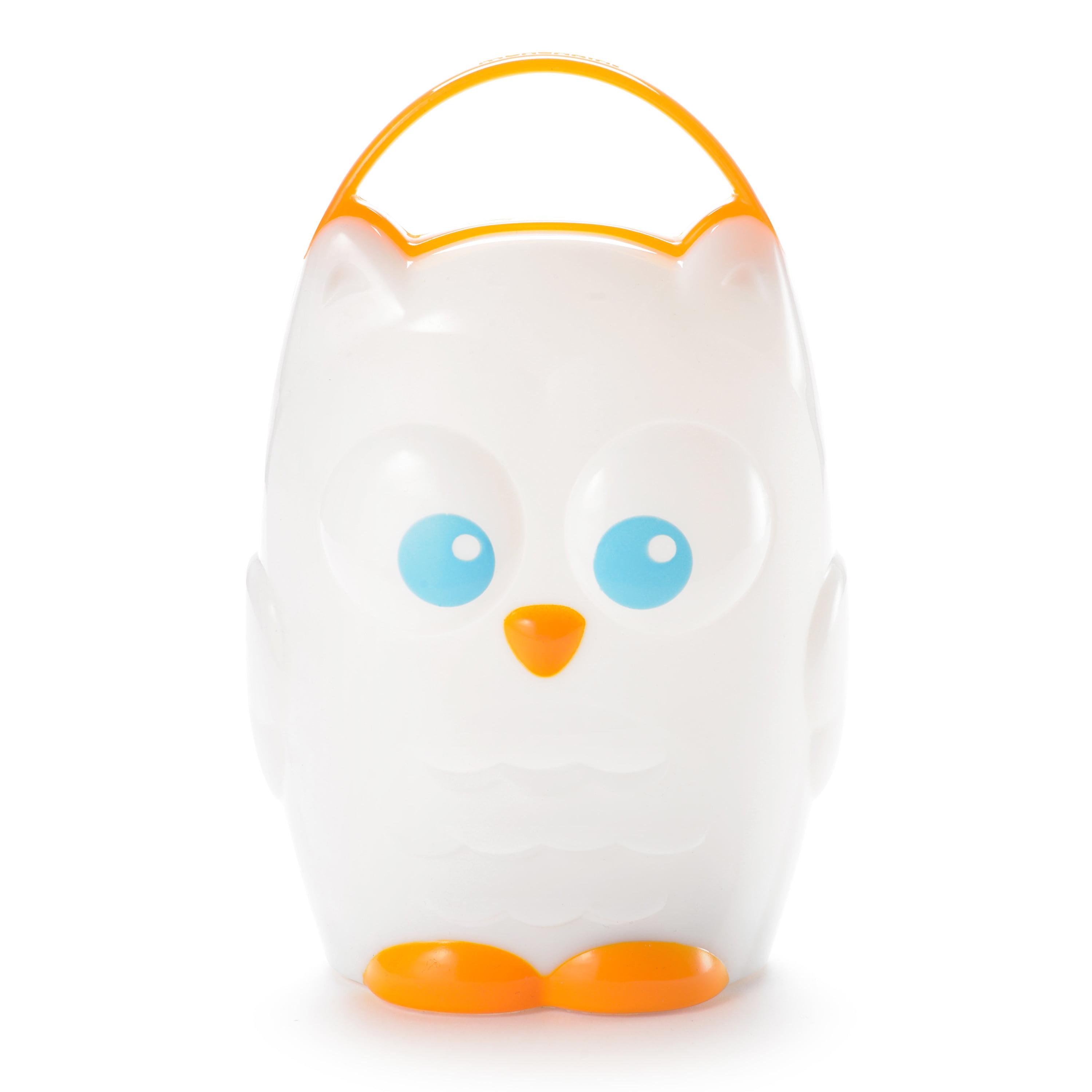 White and Orange Owl LED Nursery Nightlight