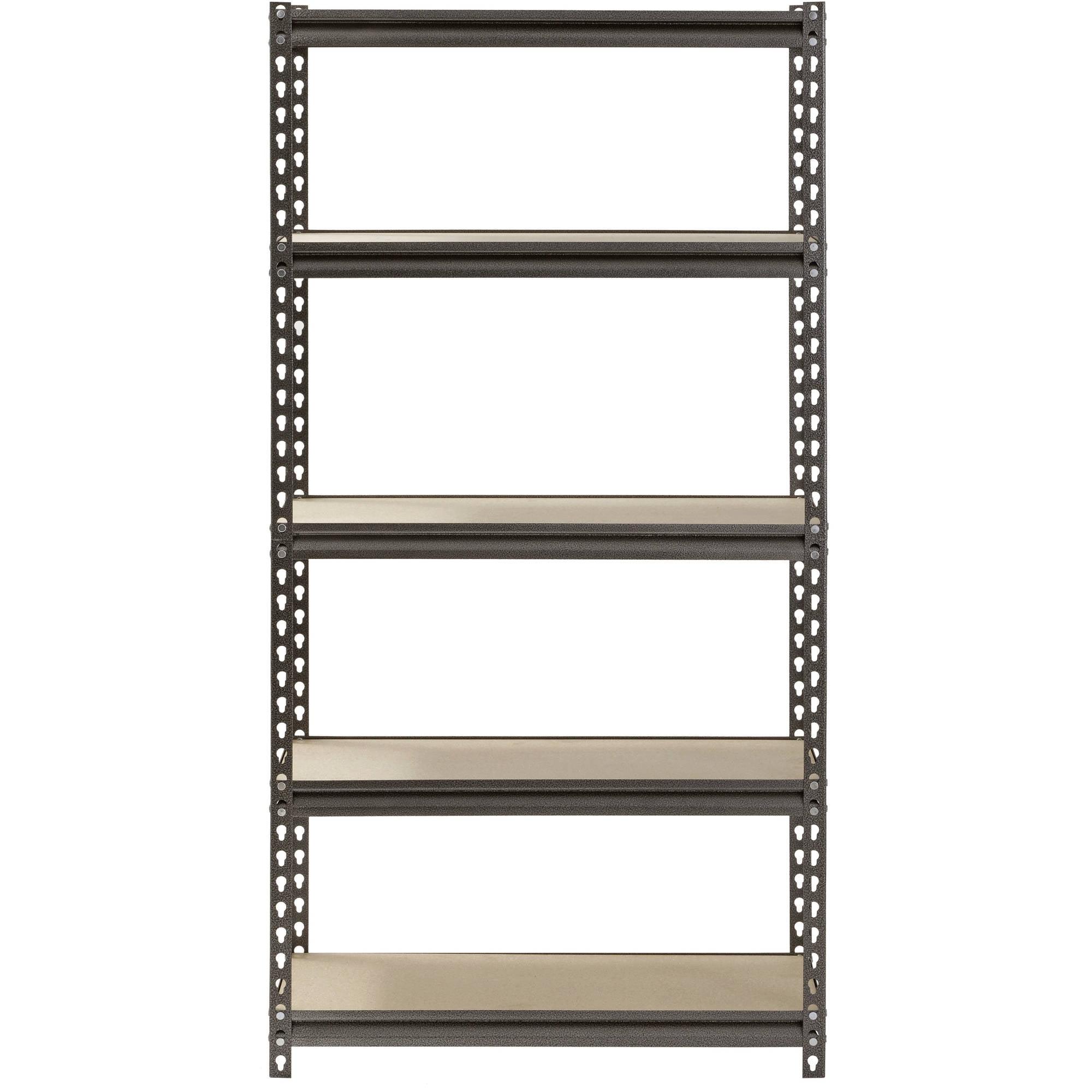 Muscle Rack 5-Shelf Steel Shelving, Silver-Vein, 12" D x 30" W x 60" H