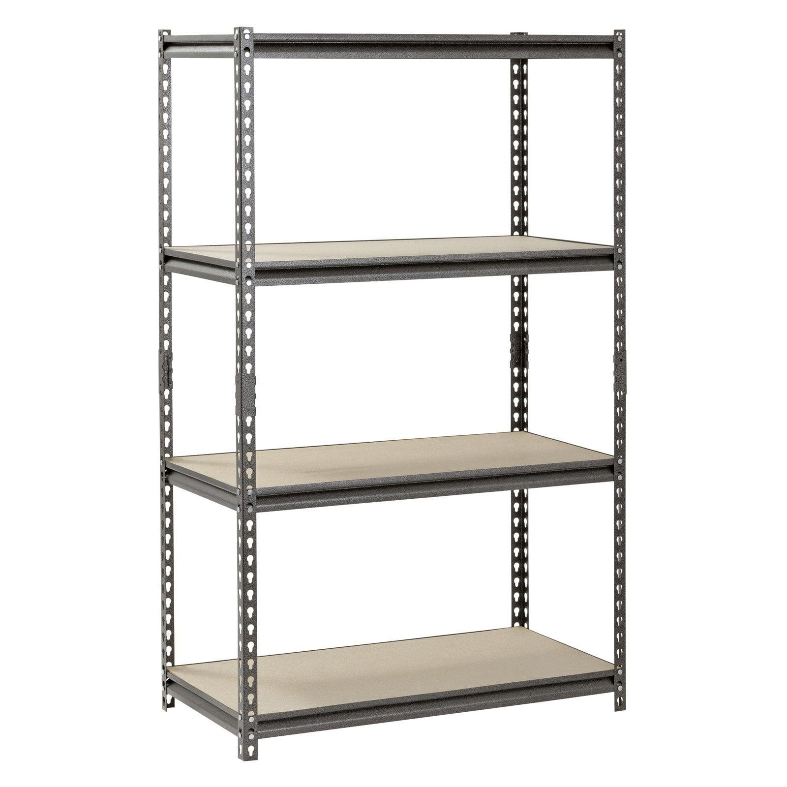 Silver Powder Coated 60" Freestanding Steel Shelving Unit