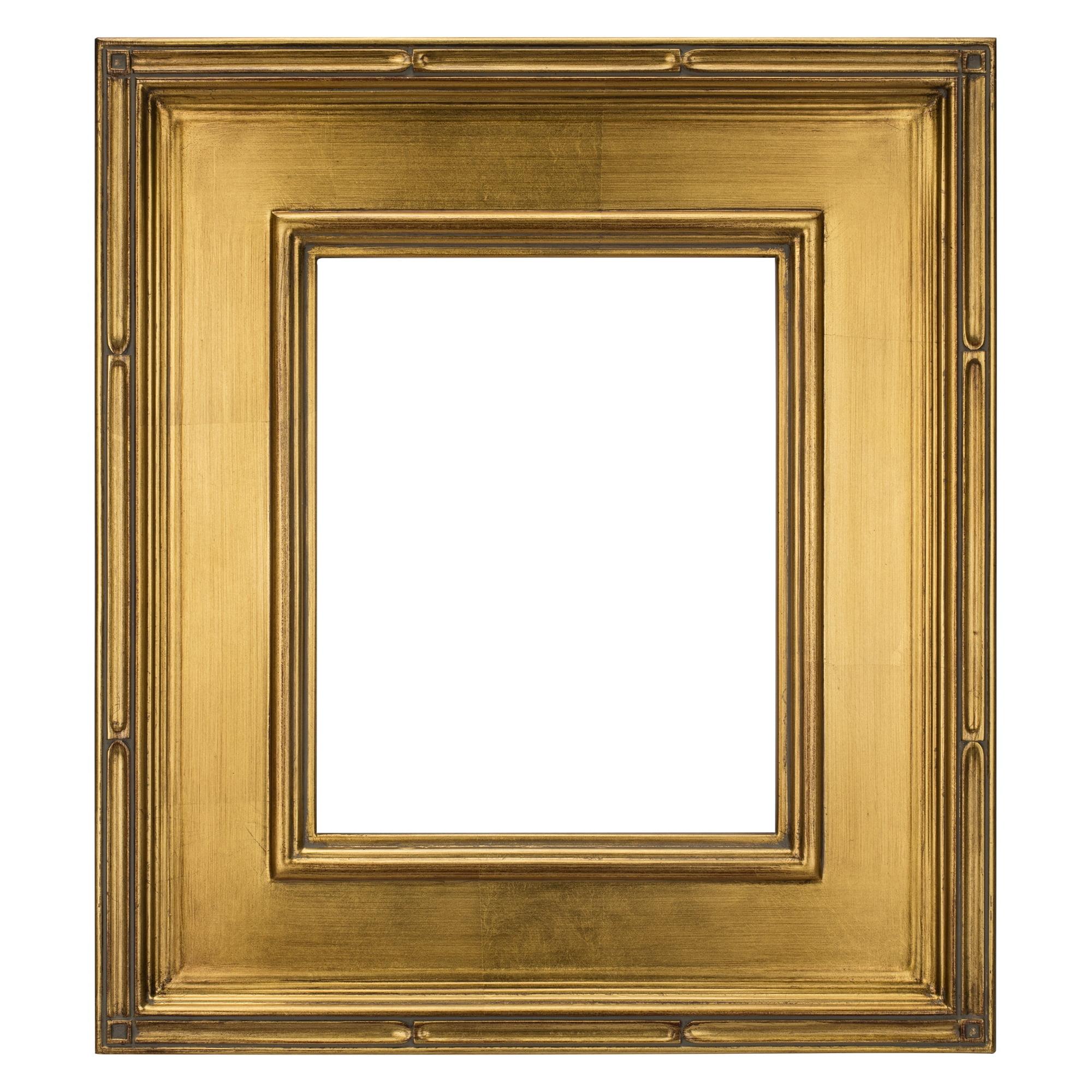 Museum Plein Aire Ornate Picture Frame -  Antique Black w/ Gold Oil Painting Frames |  High-End Antique Style Frames | Open Back Frames with No Glass