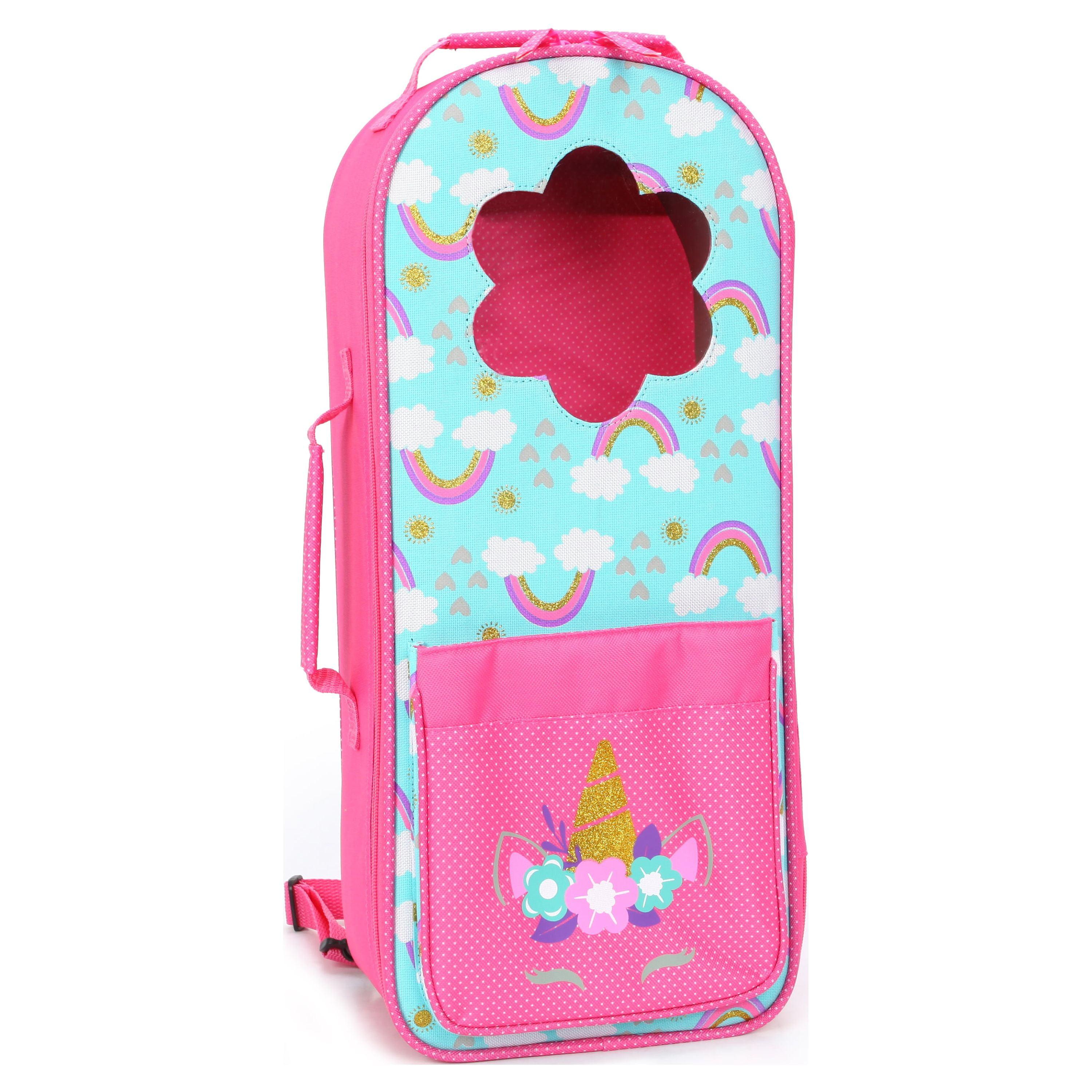 My Life As 19.50" Backpack Doll Carrier for One 18" Doll, Pink and Blue, Doll Accessories