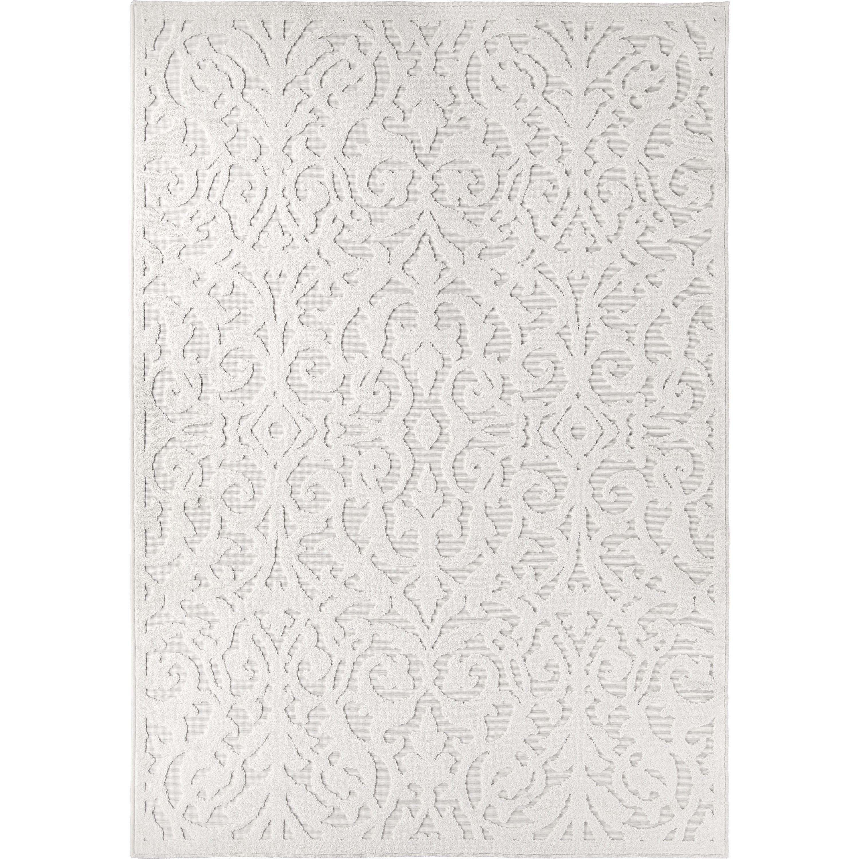 My Texas House Ladybird Damask Natural High Low Indoor Outdoor Rug