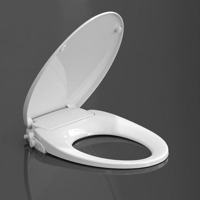 MyDepot Non-Electric Elongated Bidet Toilet Seat with Dual-Mode Nozzle