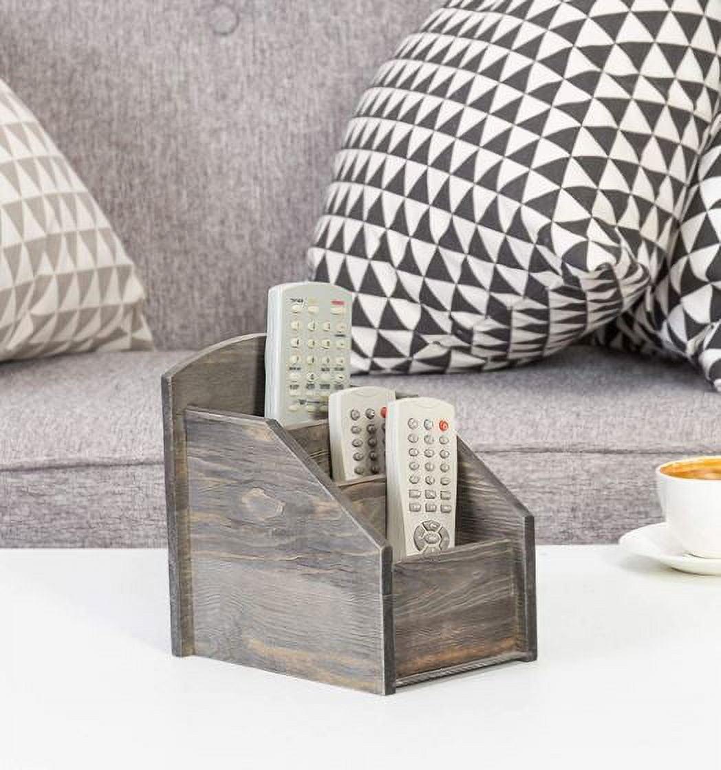 MyGift Gray/White Remote Control Holder