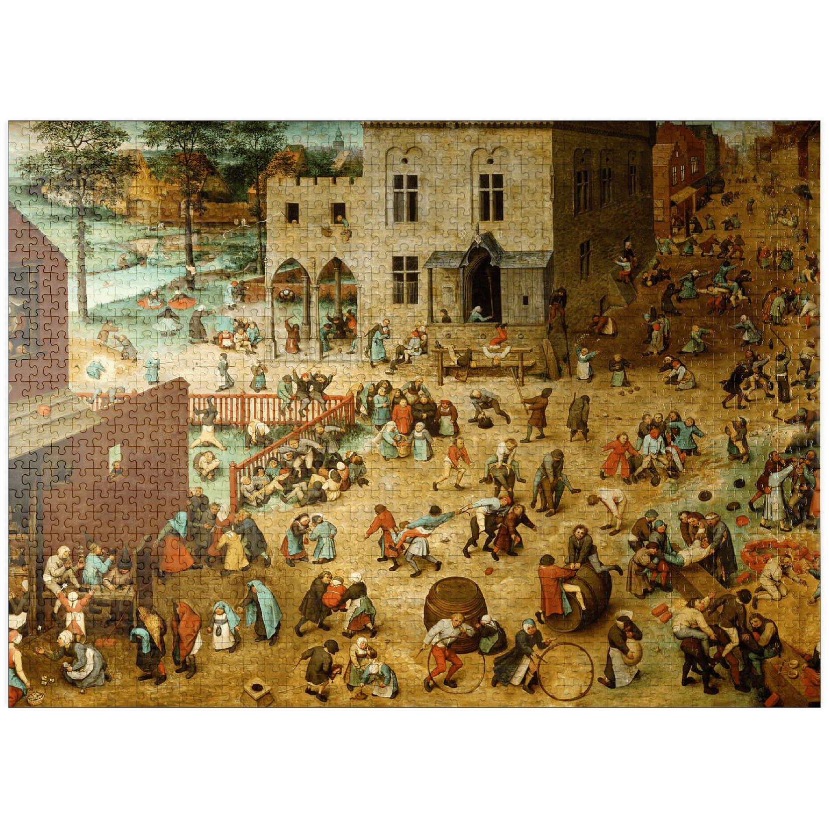 MyPuzzle - Childrens Games 1560 By Pieter Bruegel The Elder - Premium 1000 Piece Jigsaw Puzzle for Adults