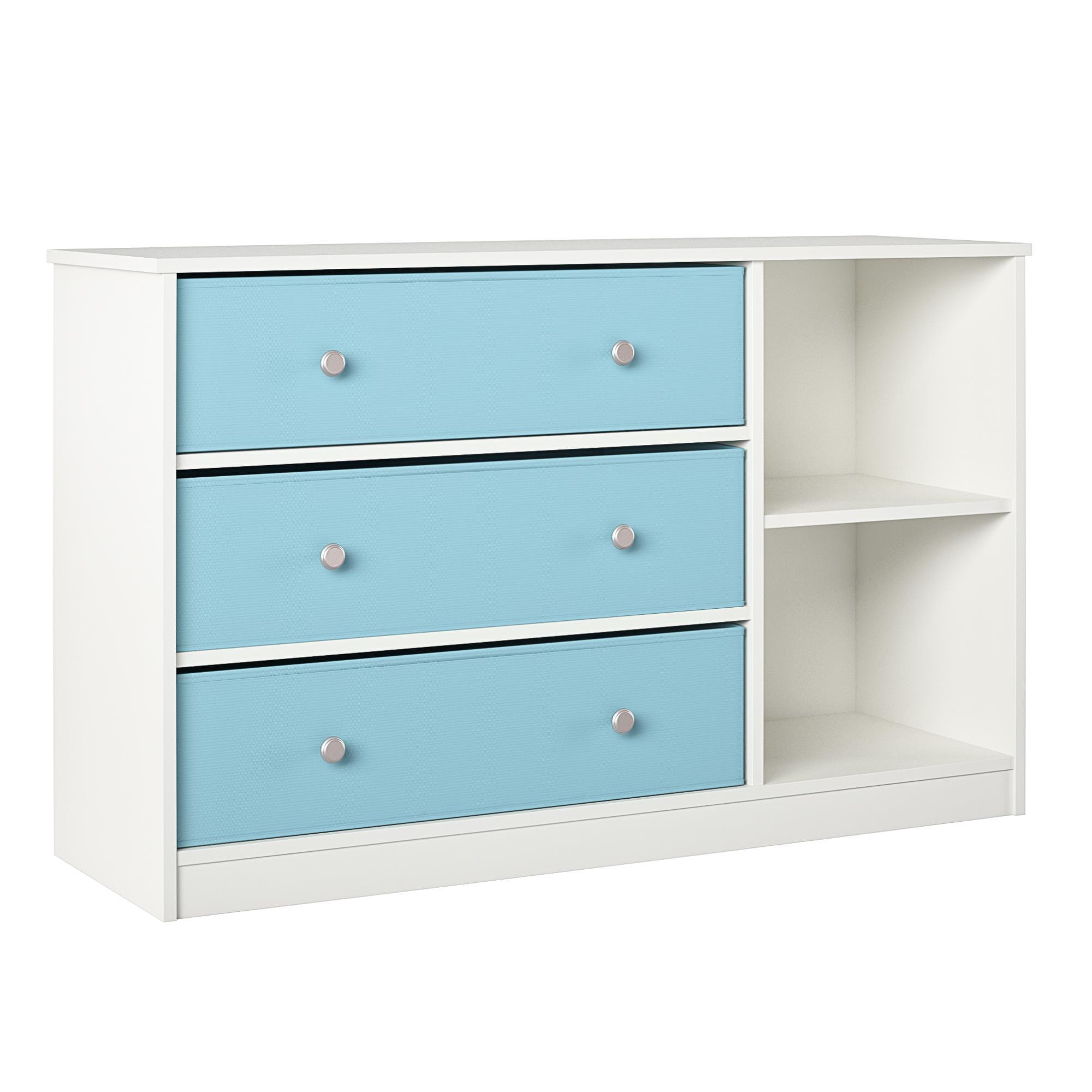 Ameriwood Home Mya Park Wide Dresser with 3 Fabric Bins