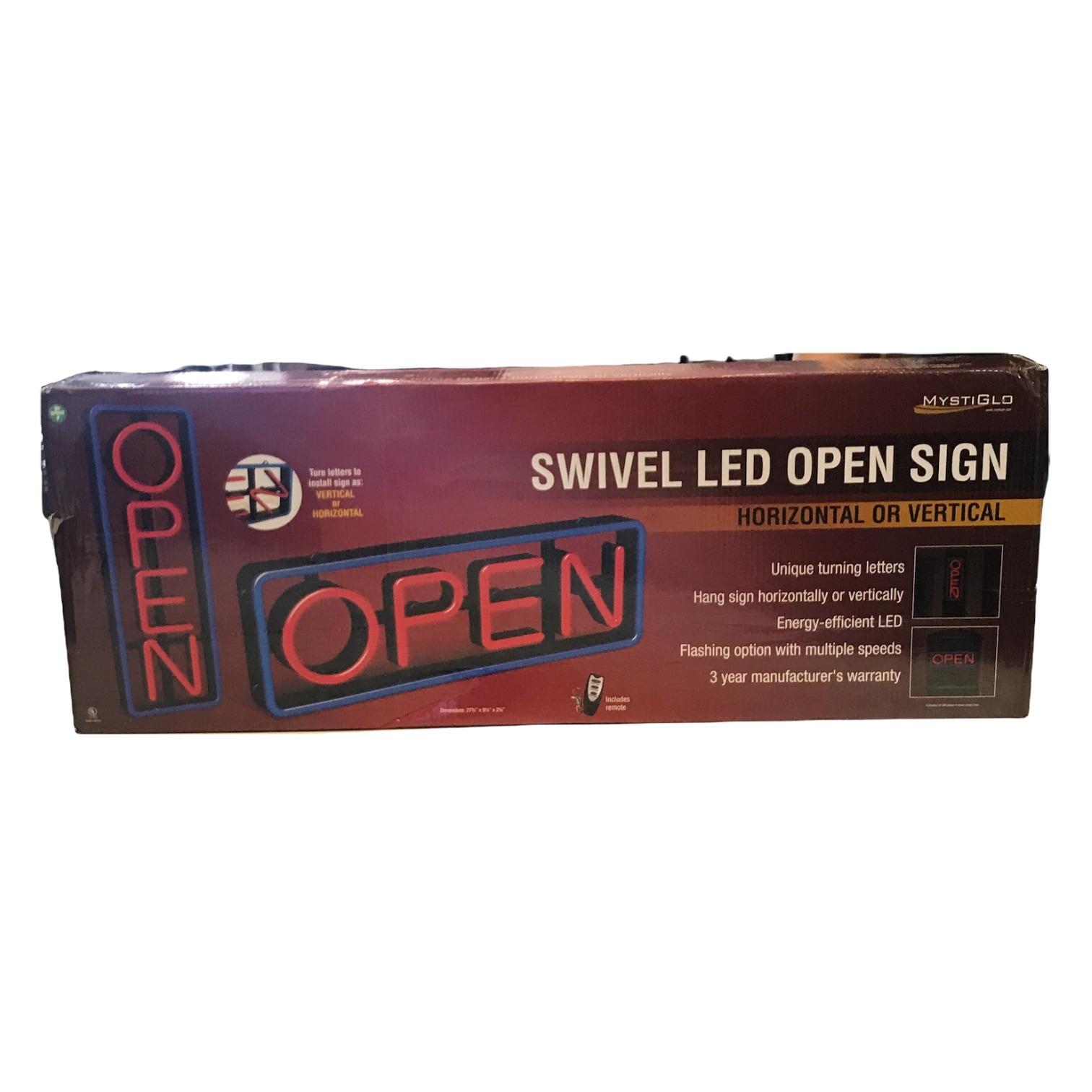 Mystiglo LED Swivel Open Sign