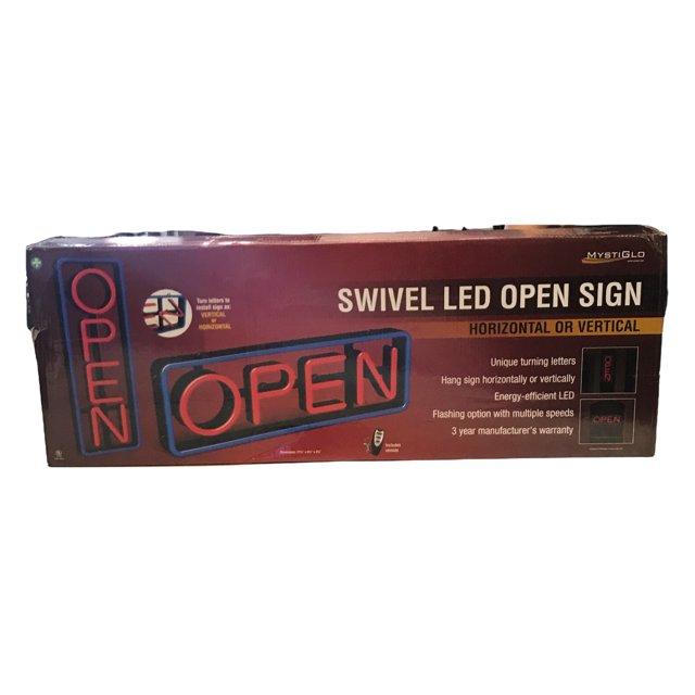 Mystiglo LED Swivel Open Sign